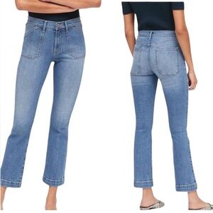 Banana Republic Premium Denim mid rise crop flare 29